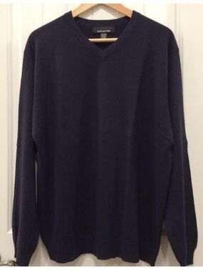 Jones NY Silk Cashmere Blend V-Neck Sweater | L